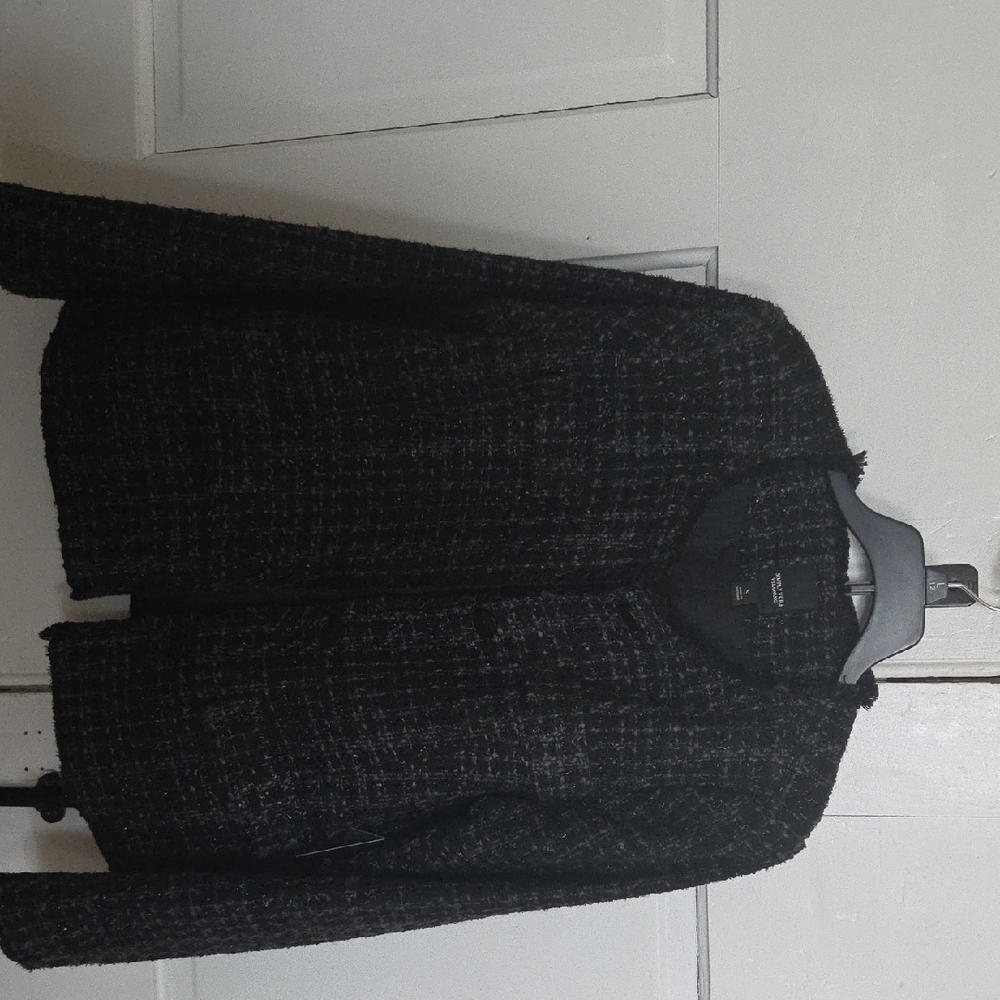 Chic Black Tweed Jacket
